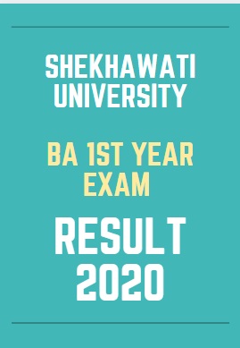 Shekhawati University BA 1st Year Result 2021 Name Wise