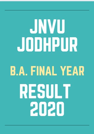 JNVU BA Final Year Result 2020