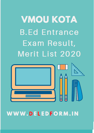 VMOU Kota B.Ed Entrance Exam Result 2021 Merit List
