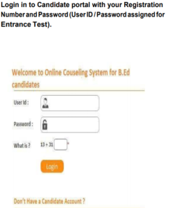 HPU B.Ed Counselling Online Form Process 2022