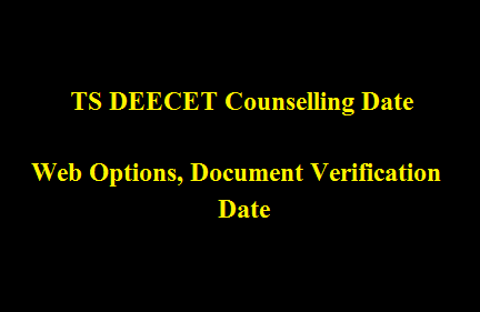 TS DEECET Counselling Dates 2021