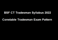 BSF CT Tradesman Syllabus 2022 in Hindi PDF Download Constable Tradesman Exam Pattern