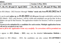 JEE Mains 2022 Registratiion Form for April May Session
